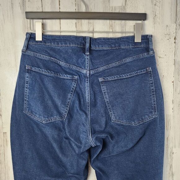 Old Navy High Rise O.G. Straight Denim Blue Jeans Size 14 - Picture 6 of 9